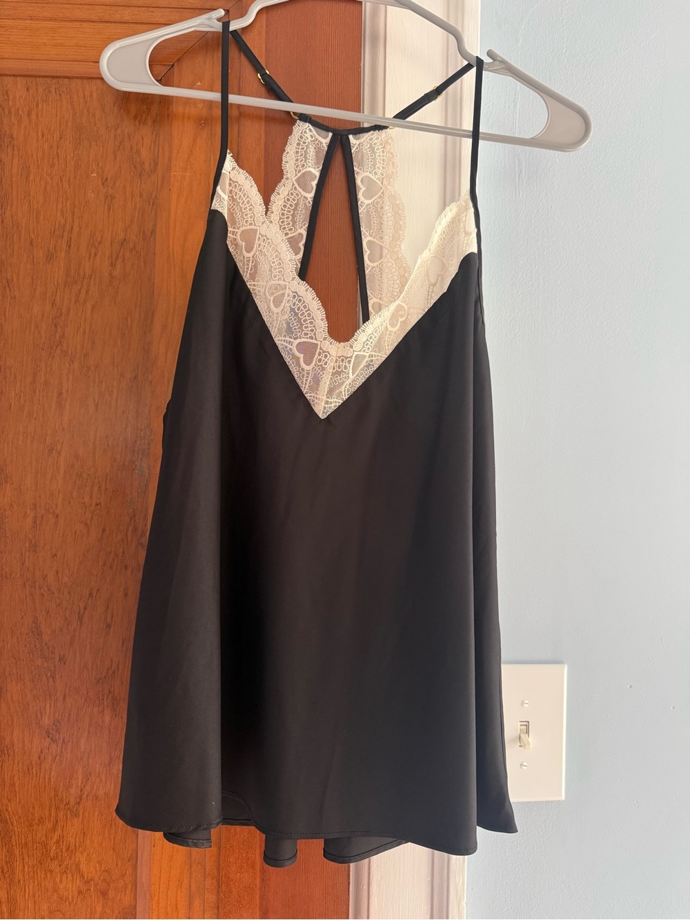Flora lace trim night top